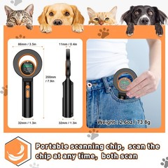 Pet Microchip Scanner RFID EMID With 1.44IN TFT Display – 134.2kHz 125kHz 15 …