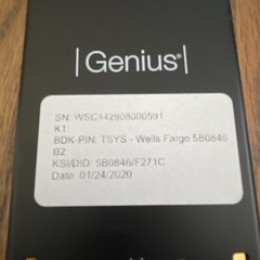 Genius Powered by BBPOS Wireless Hand Held Device Credit Card Reader POS