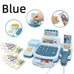Kids Supermarket Cash Register Toy – Electronic Shopping Play Set with Lights