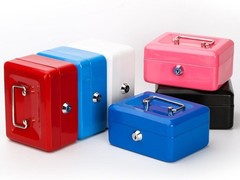 5.9-Inch Waterproof Metal Cash Box with Key Lock – Perfect for Storage & Safety