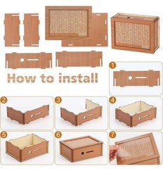 Cash Vault Wooden Savings Box Wooden Cash Saver Money Saving Box 10,000 Dollars