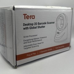 Tera 2D QR Desktop Omnidirectional Barcode Scanner Hands-Free USB 2.0 Wired Bar