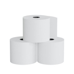 White Calculator Paper Rolls 2 1 4 x 150 ft Jam Resistant Lint Free USA Made