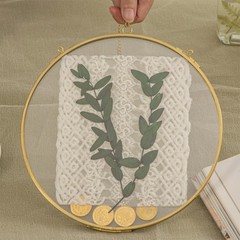 Deep Floating 8 Inch Round Hanging Glass Display Frame for Pressed Flowers, T…