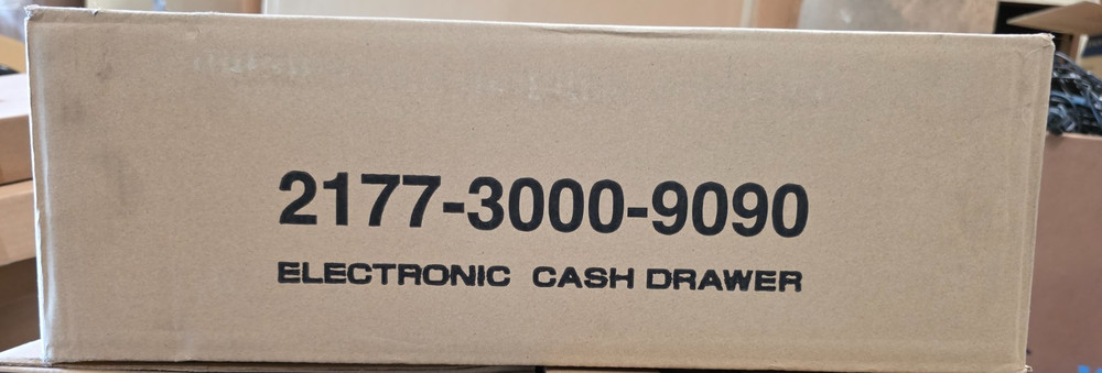 NCR 2177-3000-9090 Electronic Cash Drawer 16″ NCR 24V HSR, 5B5C Black w/SS Front