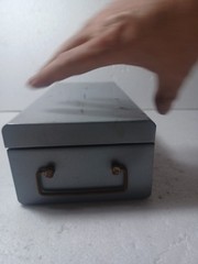 Vintage Metal Cash Lock Box Combination Lock Bank Deposit Box 1970s