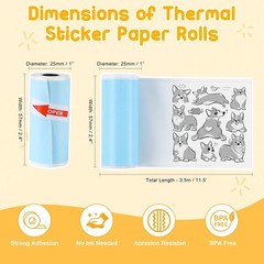 10 Rolls Print Pods Printing Paper, 57 X 25mm Inkless Self-Adhesive Printable…