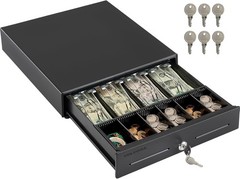 Secure Key-Lock Cash Register Drawer for Small Businesses