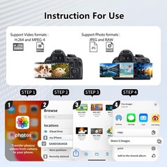 SD Card Reader for iPhone 15/16/17, Sd Card Reader USB C,Micro Sd Card Reader…