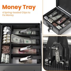 Cash with Lock, Money with Key Lock & Removable Coin Tray 13.5 * 4.31 * 11.4i…