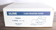 NEW Uline Thermal Cash Register Paper – 2 1⁄4″ x 165′ For cash registers, ATM