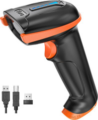 1D 2D QR Barcode Scanner Wireless and Wired with Battery Level Indicator Digital