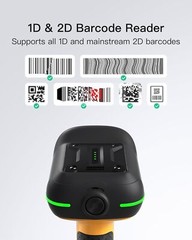 Inateck Industrial 2D Barcode Scanner QR Code Wireless Smart Charge Stand IP67