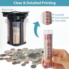 5 in 1 Electronic Coin Sorter Counter with Coin Wrappers and Coin Tube