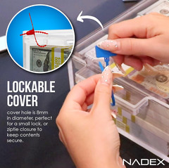 Clear Acrylic Cash Box with Slipping Cover – 5Mm Box Thickness – 8Mm Lock Hole –