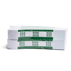 500 Self Sealing Currency Bands- $250 Denomination