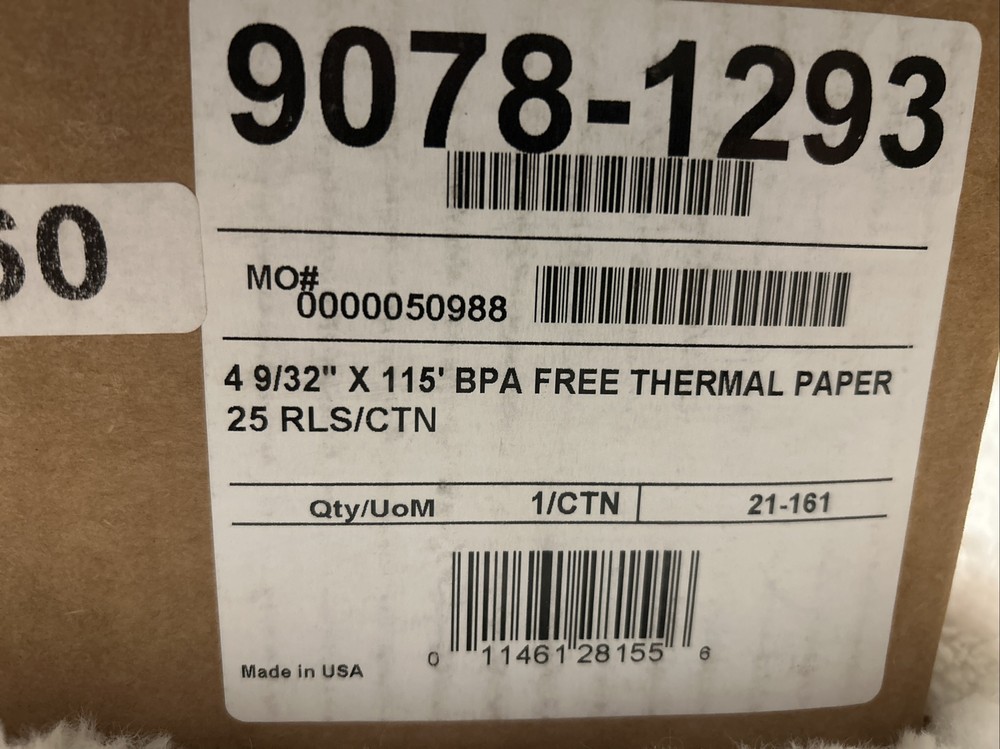 50 rolls, 4 3/8″ (4 9/32″) x 115′ Thermal Paper for INTERMEC Printers PB40/41/