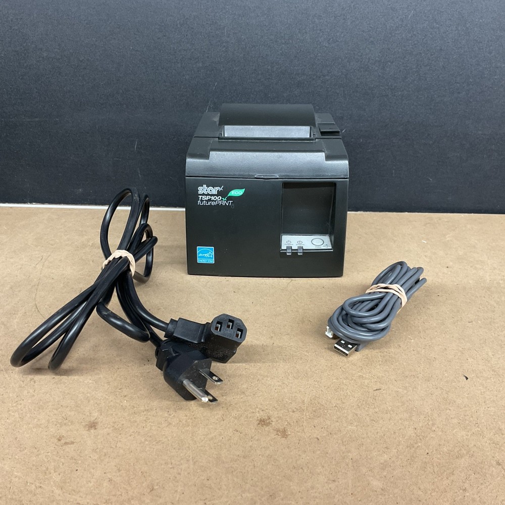 Star TSP100II Eco Future Print POS Thermal Printer USB W/ Cords – Dirty