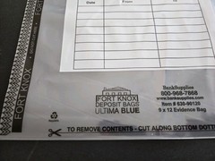 FORT KNOX Tamper Evident Plastic Deposit Bags – CLEAR, 100/pack