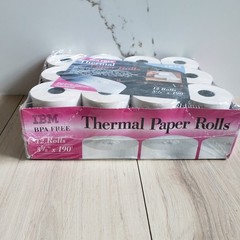 IBM Thermal Paper Rolls 3‑1/8 x 190 12 Rolls POS Printer