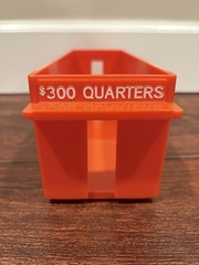 Quarter Tray Bulk $300 Bank Roll Storage Plastic Major Metalfab MMF Excellent
