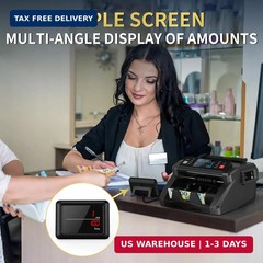 PONNOR N70 Mixed Denomination Money Counter Machine, Value Counting, Cash Counte