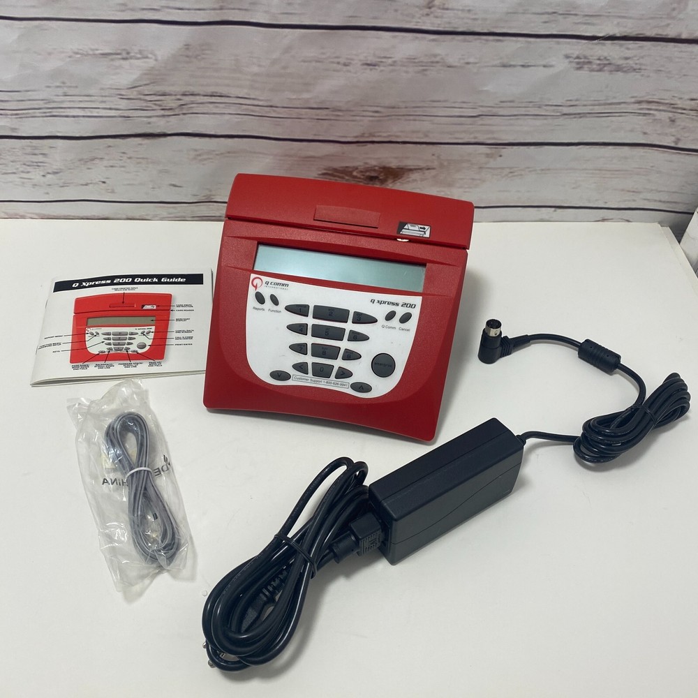 Q COMM INTERNATIONAL Q XPRESS 200 CREDIT CARD READER LAND LINE TELEPHONE PHONE