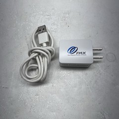 Black/White PAX GLH50D2000HW 5V Adapter With USB C Cable 2000 Micro Amps C2