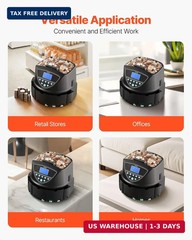 VEVOR Upgraded Coin Counter & Sorter, Coin Sorter and Wrapper Machine with Intui