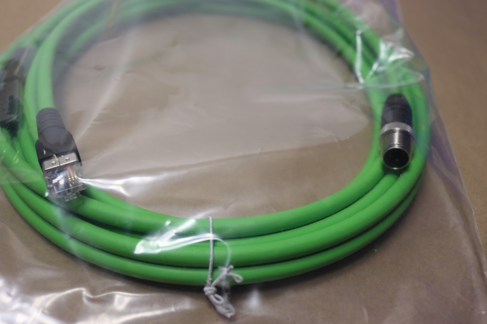 Datalogic 93A051348 CAB-ETH-M05 M12-IP67 5M Ethernet Cable to Datalogic Device