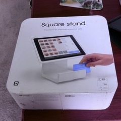 Square Stand iPad Point of Sale POS Stand, White, Lightning Connector