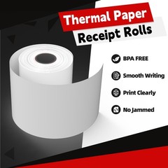 50 Rolls 2 1/4 x 85 Ft Thermal Receipt Paper For Square Terminal Verifone