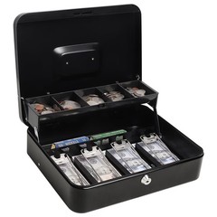 Cash Box with Money Tray and Key Lock,Safe Box for Cash Saving Key Lock Money Or