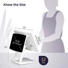 Retail and Restaurant POS Terminal Machine for Business, White, Hardware Only