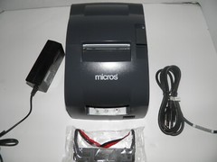 MICROS EPSON TM-U220B M188B Dot Matrix POS Receipt Printer SERIAL wPower Supply