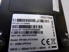 Ingenico iPP320 / IPP350-31T3154A USB POS PIN Pad Payment Terminal (B4518)