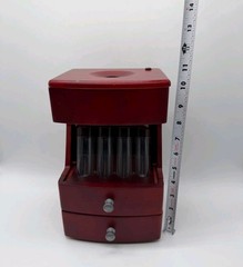 MAGNIF Deluxe Coin Sorter Wood CLASSIC CHERRY Box Lid Tubes Drawers