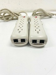 LOT OF 2 Tripp Lite SUPER6TEL SurgeProtector 7 Outlets 120V Surge Suppressors