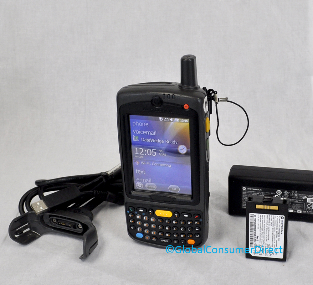 Motorola MC75A0-PY0SWQQA9WR 1D Barcode Scanner PDA WM6.5 WiFi +CHARGER SYNC KIT!