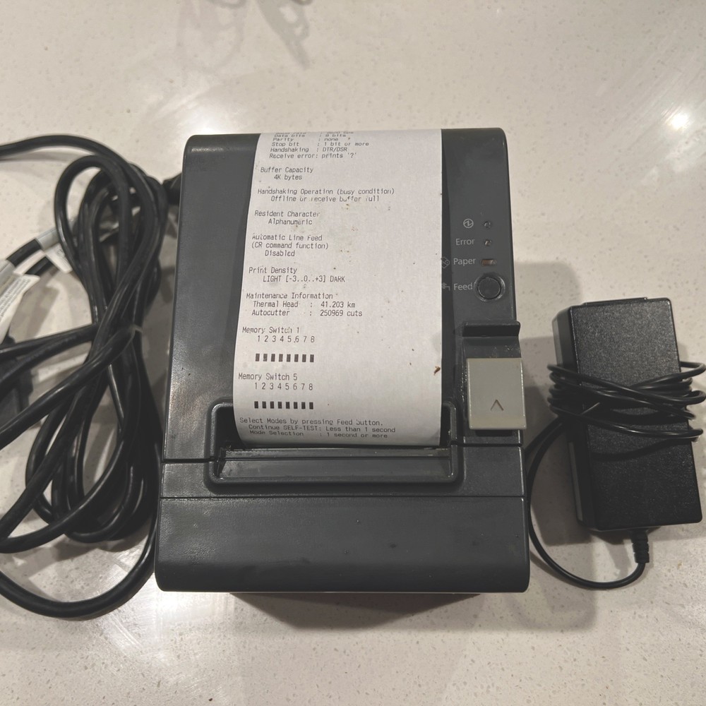TESTED Epson TM-T20III POS Receipt Printer