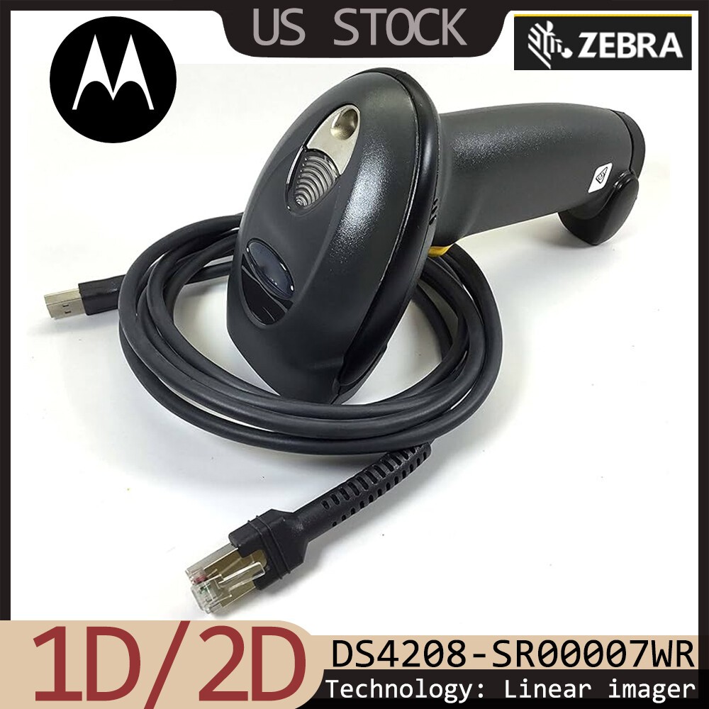 Motorola Symbol DS4208-SR00007WR 2D Laser Imager Barcode Scanner Reader Kit US