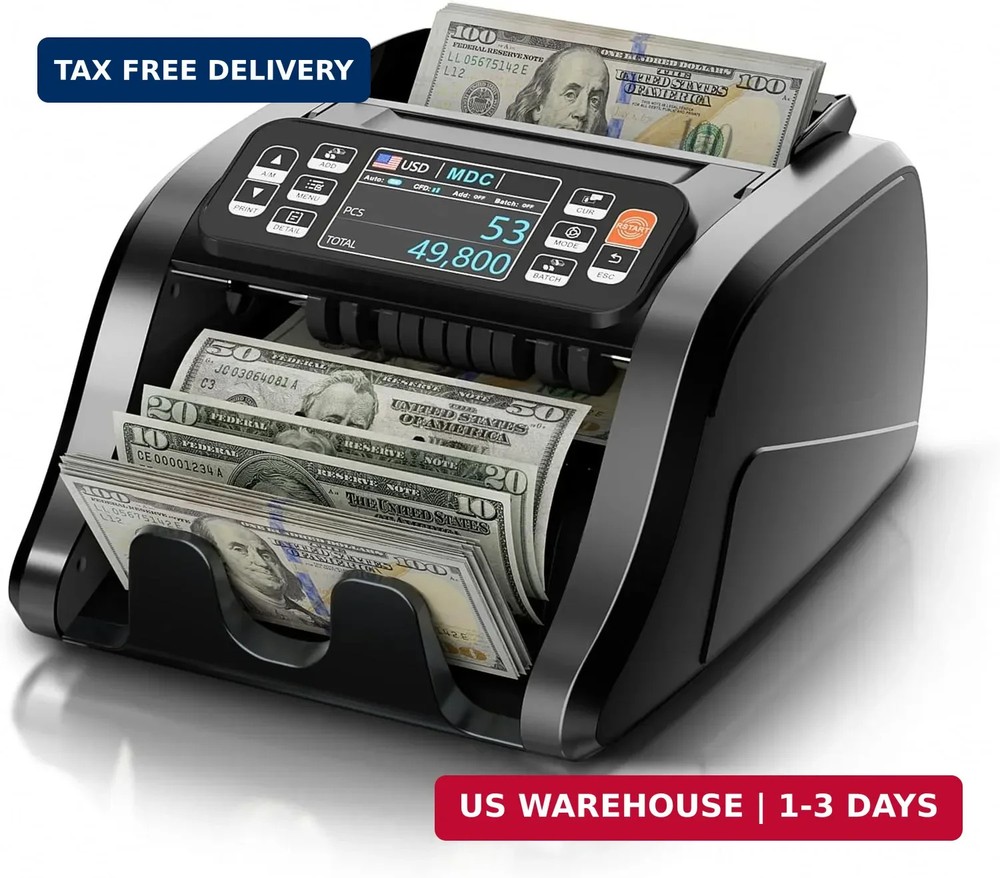 Aneken N60 Mixed Denomination Money Counter Machine, Value Counting, UV/MG/IR/DD