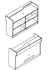 48 In Ledgetop Cash Register Checkout Counter 48″L x 22″D x 42″H | CHERRY