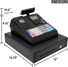 Nadex CR360 Cash Register, 4700 Lookups 50 Dept 50 Clerks, Quick Load Thermal