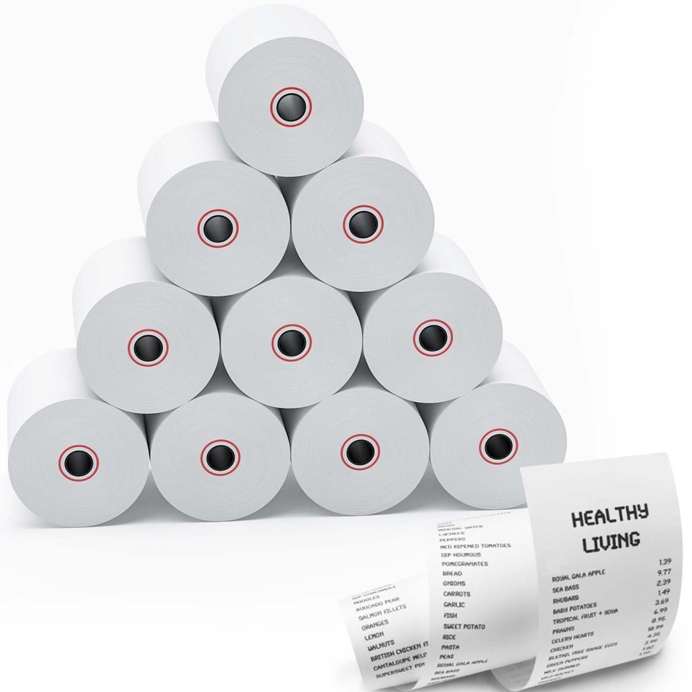 Thermal Receipt Paper Rolls, 3-1/8 x 230ft Thermal Paper, POS Cash Register P…