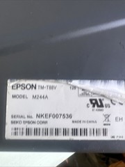 Epson TM T88V M244A USB Ethernet Thermal Receipt Printer Tested POS no Adapter
