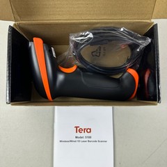 Tera Barcode Scanner Wireless 1D Laser Cordless Barcode Reader USB 5100 Orange