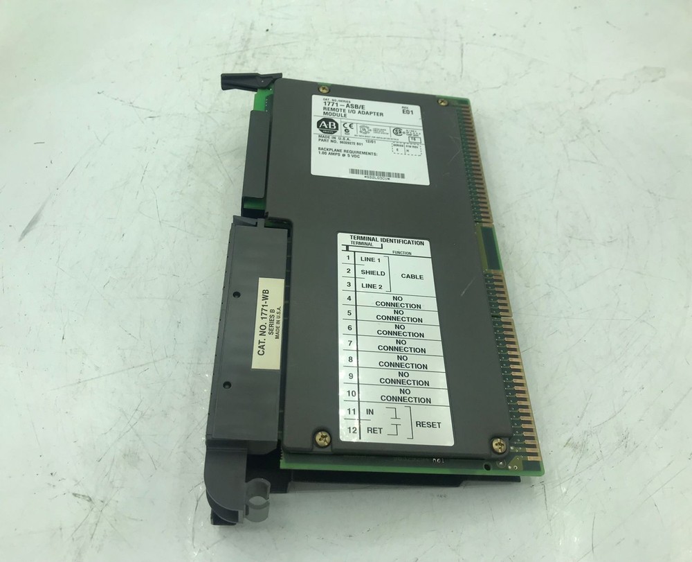 A-B 1771-ASB Series E Remote I/O Adapter Module 🔌 PLC-5 RIO Tested Used