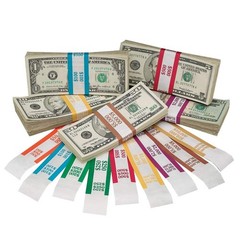 Assorted Money Bands – 1000 Self-Sealing Bill Straps, Color-Coded Denominations