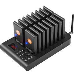 VEVOR Restaurant Pager System 16 Beepers Wireless Guest Paging Queuing Calling